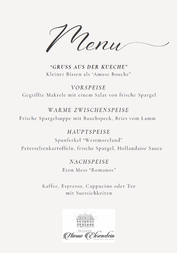 OecherDeal pr�sentiert die Brasserie Nieuw Ehrenstein