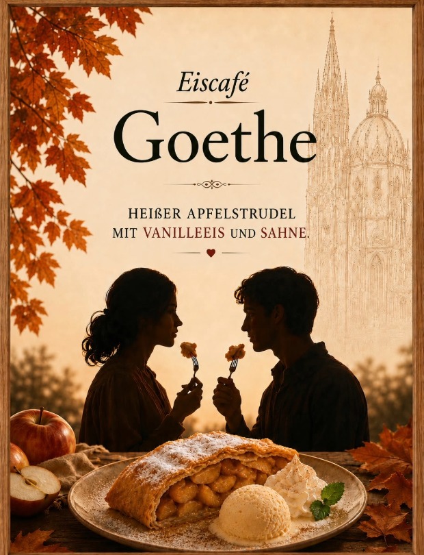 OecherDeal pr�sentiert das Eiscafe Goethe mit einem Apfelstrudel