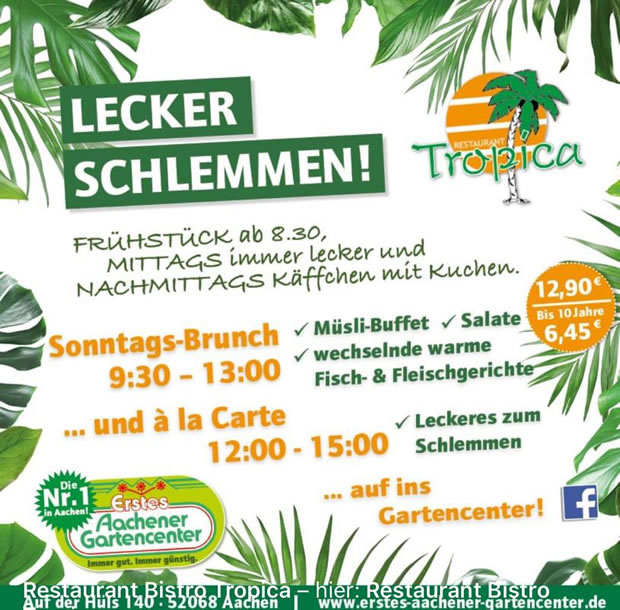 OecherDeal prsentiert das Erste Aachener Gartencenter mit einem Sonntags-Brunch