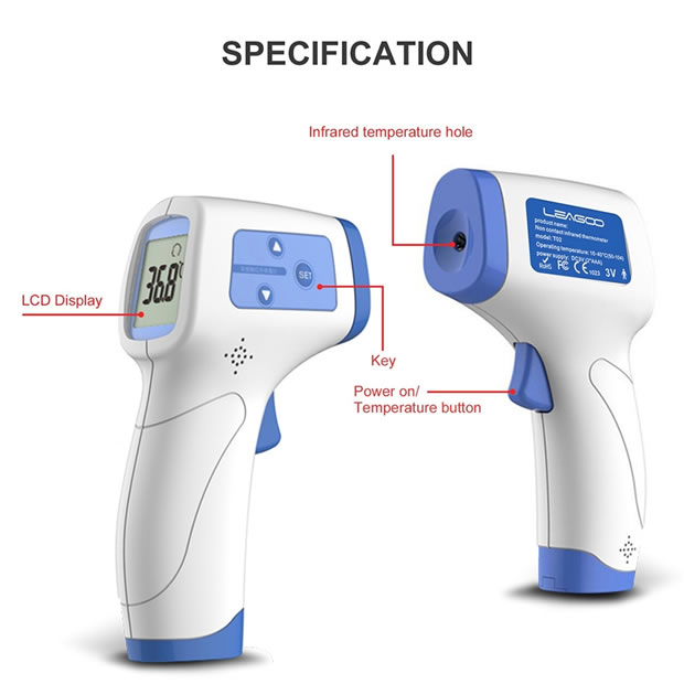 OecherDeal prsentiert Sellers mit einem berhrungslosen Fieberthermometer