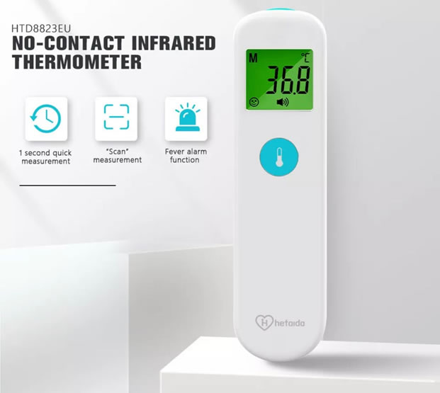 OecherDeal prsäentiert Sellers mit einem berührungslosen Fieberthermometer